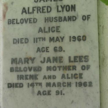 LEES Mary Jane -1962 :: LYON James Alfred -1960