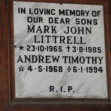 LITTRELL Mark John 1965-1985 :: LITTRELL Andrew Timothy 1968-1994
