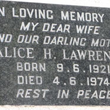 LAWRENCE Alice H. 1921-1974