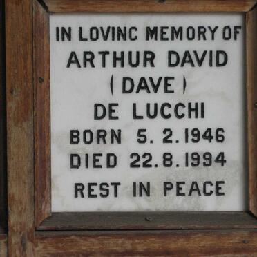 LUCCHI Arthur David, de 1946-1994