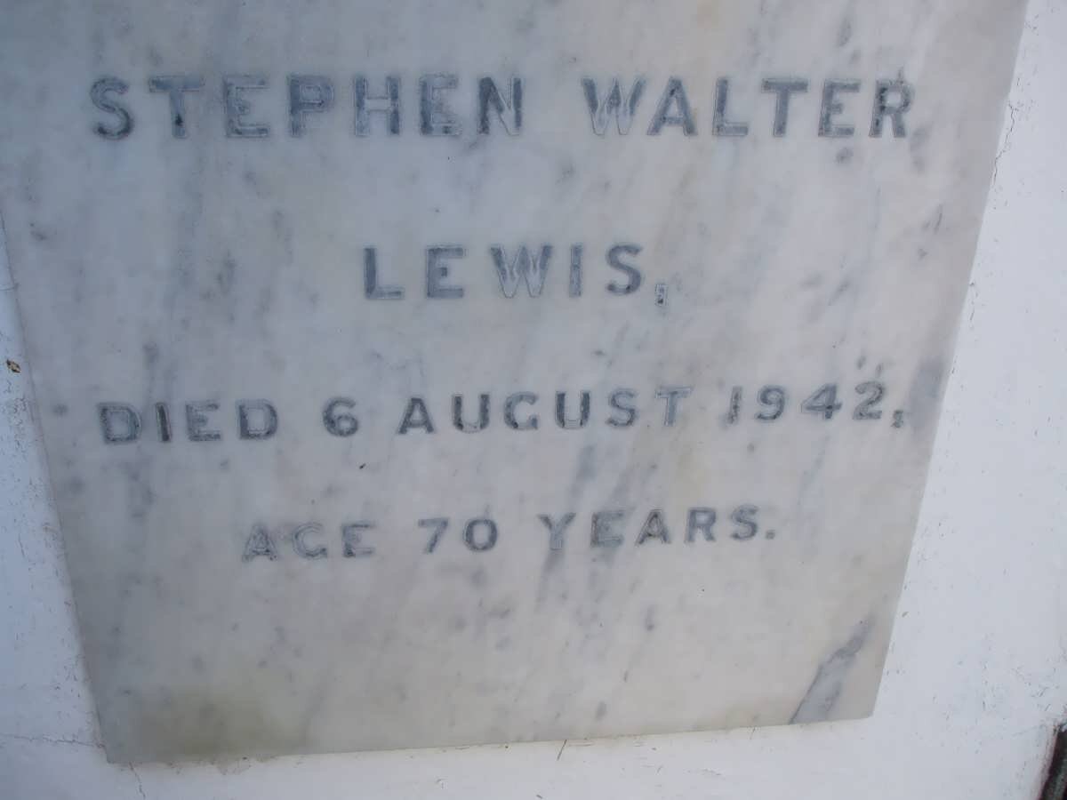 LEWIS Stephen Walter -1942