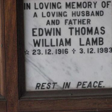 LAMB Edwin Thomas William 1916-1983