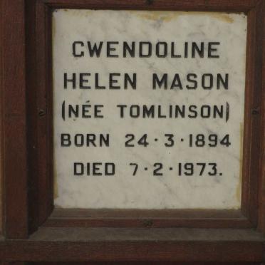 MASON Gwendoline Helen nee TOMLINSON 1894-1973