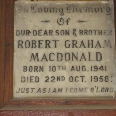MACDONALD Robert Graham 1941-1958
