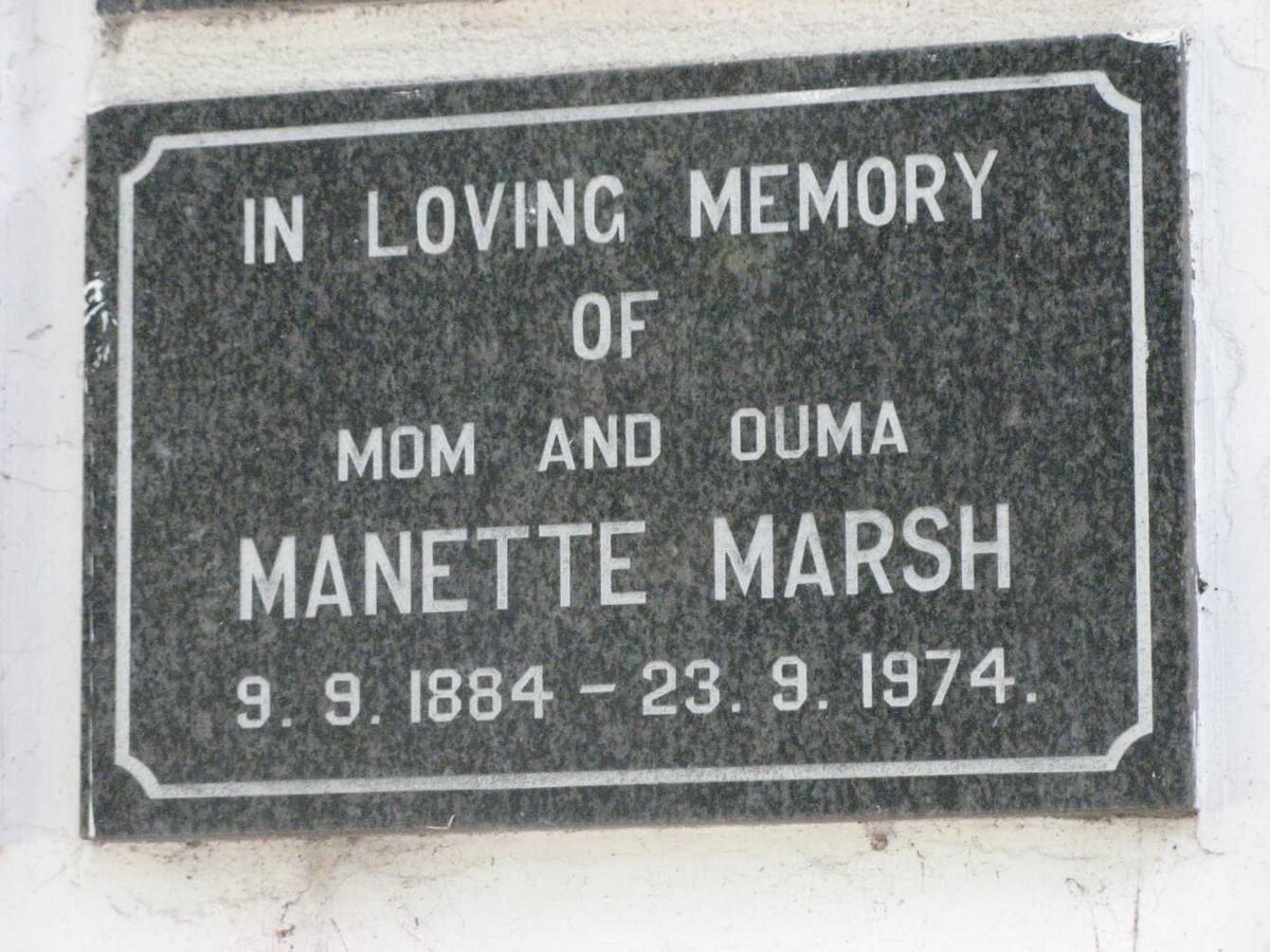 MARSH Manette 1884-1974