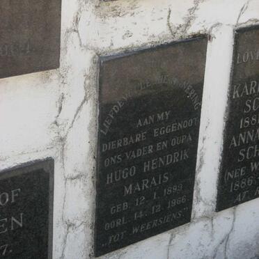 MARAIS Hugo Hendrik 1899-1966