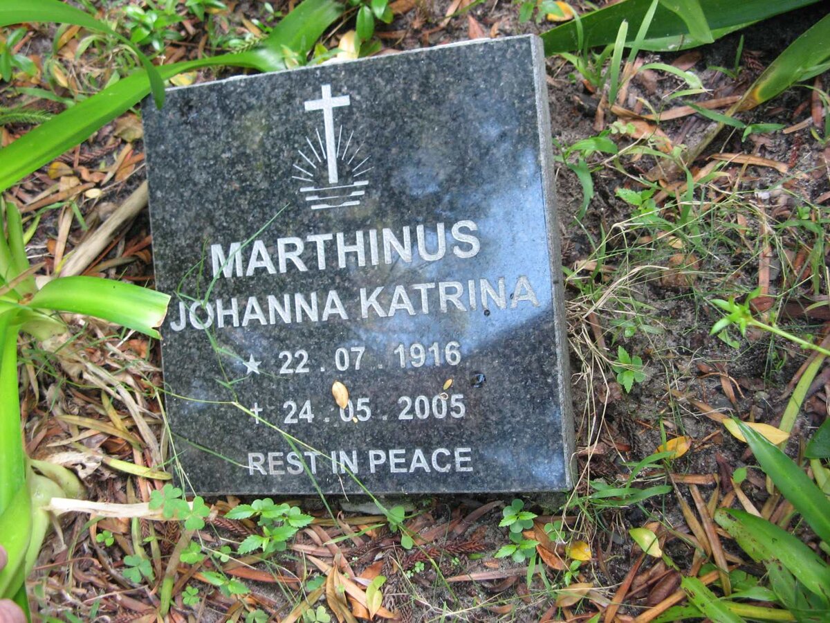MARTHINUS Johanna Katrina 1916-2005
