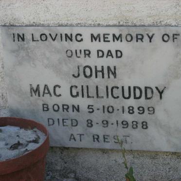 MAC GILLICUDDY John 1899-1988