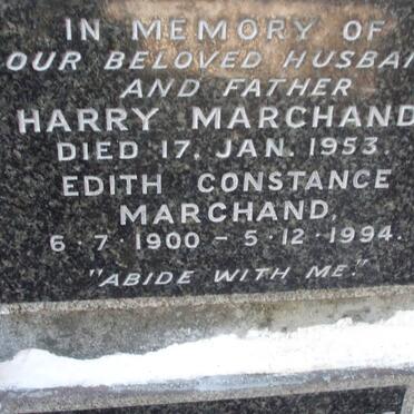MARCHAND Harry -1953 &amp; Edith Constance 1900-1994