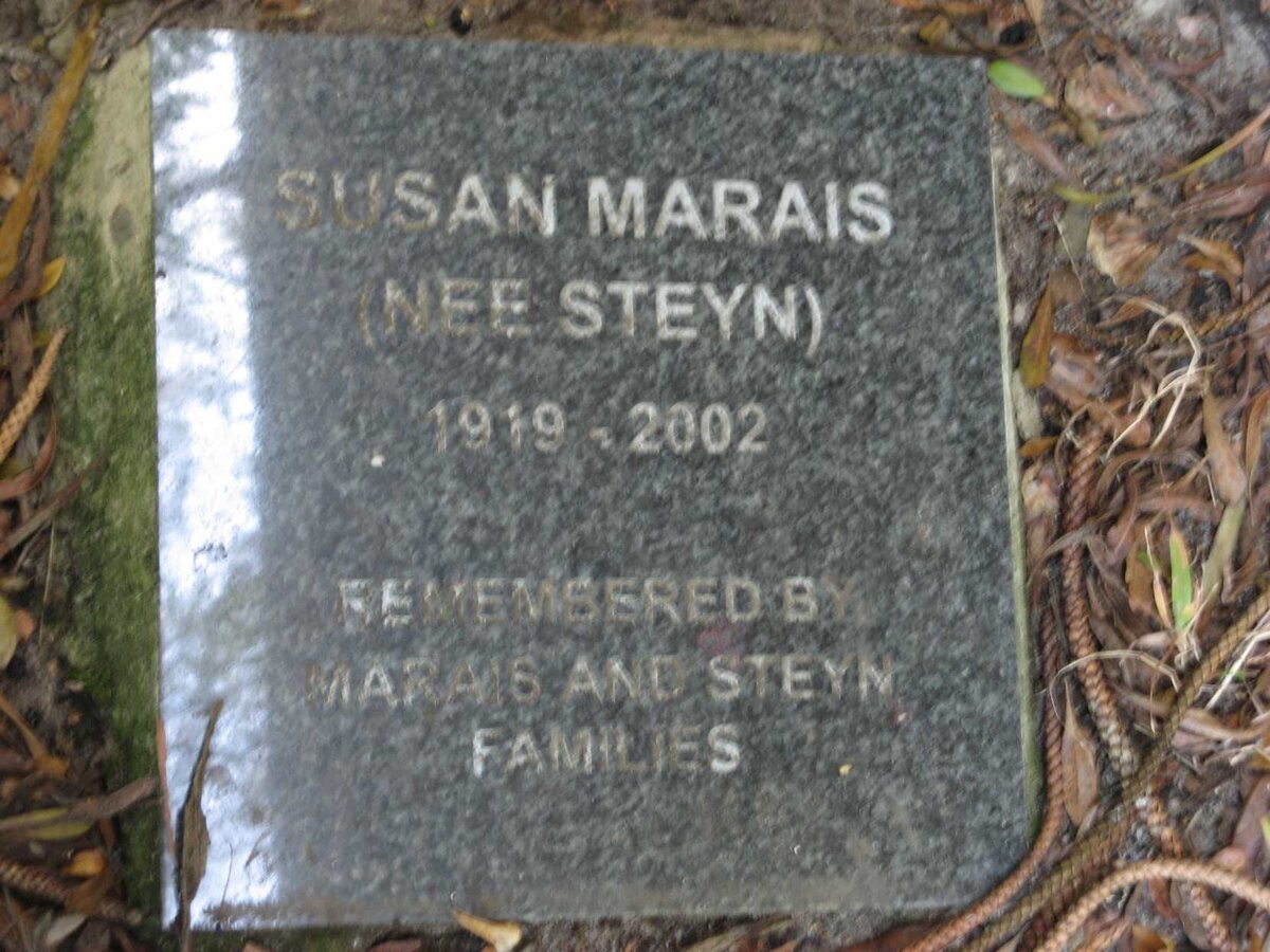 MARAIS Susan nee STEYN 1919-2002