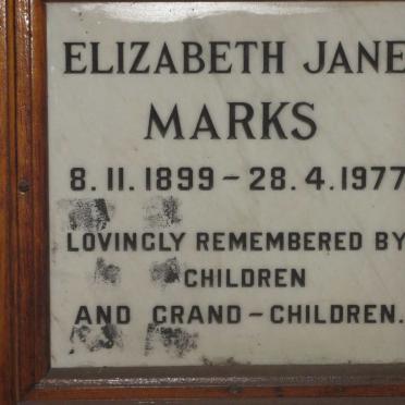 MARKS Elizabeth Jane 1899-1977