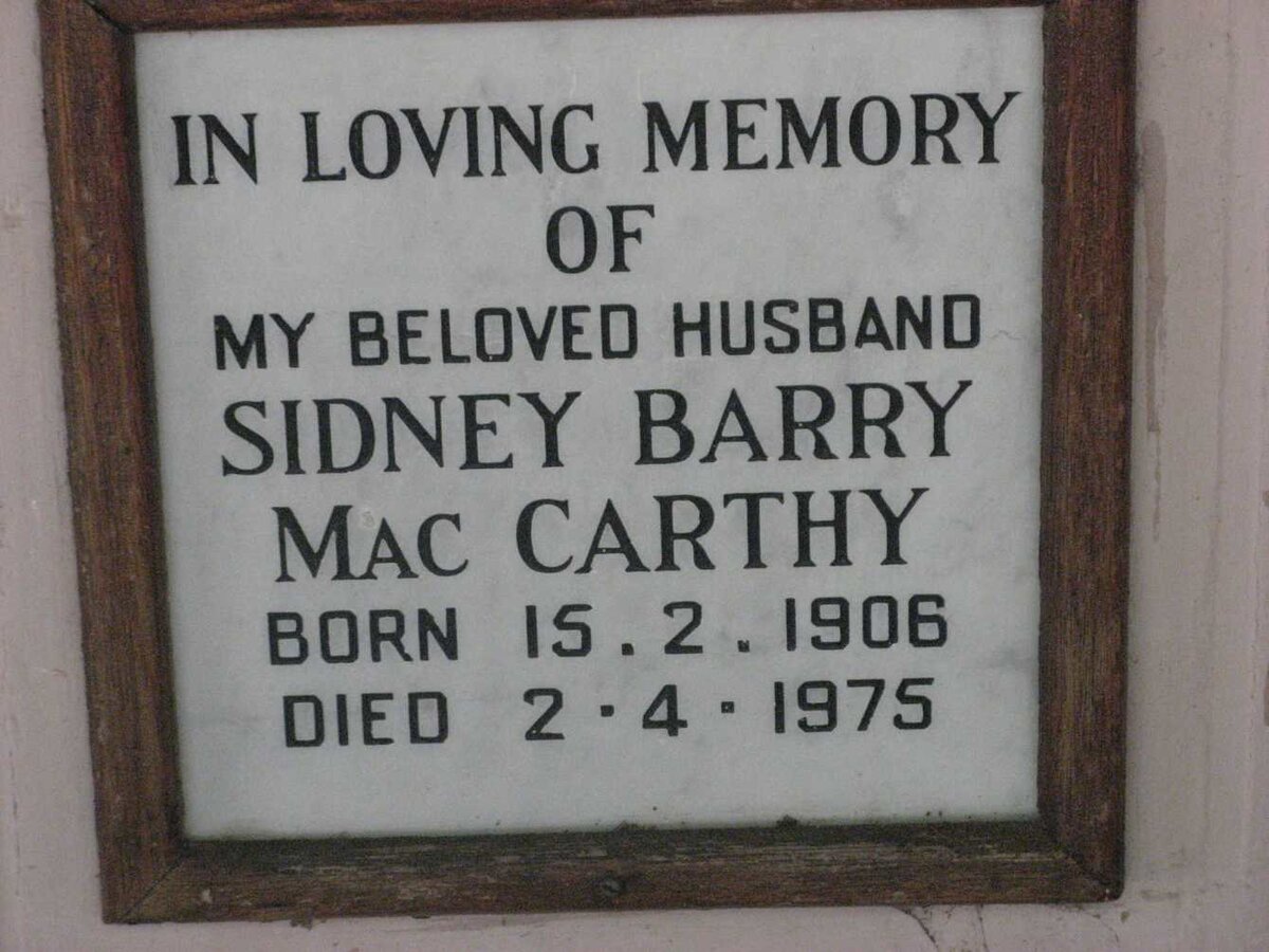 MACCARTHY Sidney Barry 1906-1975