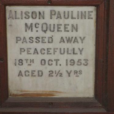 McQUEEN Alison Pauline -1953