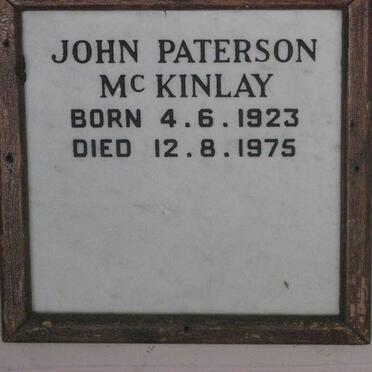 McKINLAY John Paterson 1923-1975