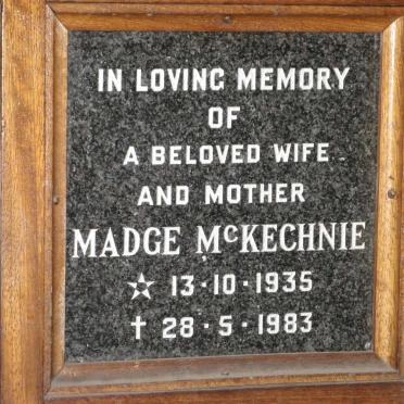 McKECHNIE Madge 1935-1983
