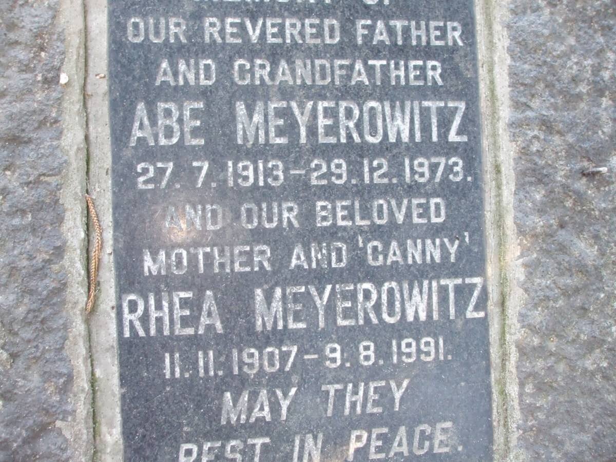 MEYEROWITZ Abe 1913-1973 &amp; Rhea 1907-1991