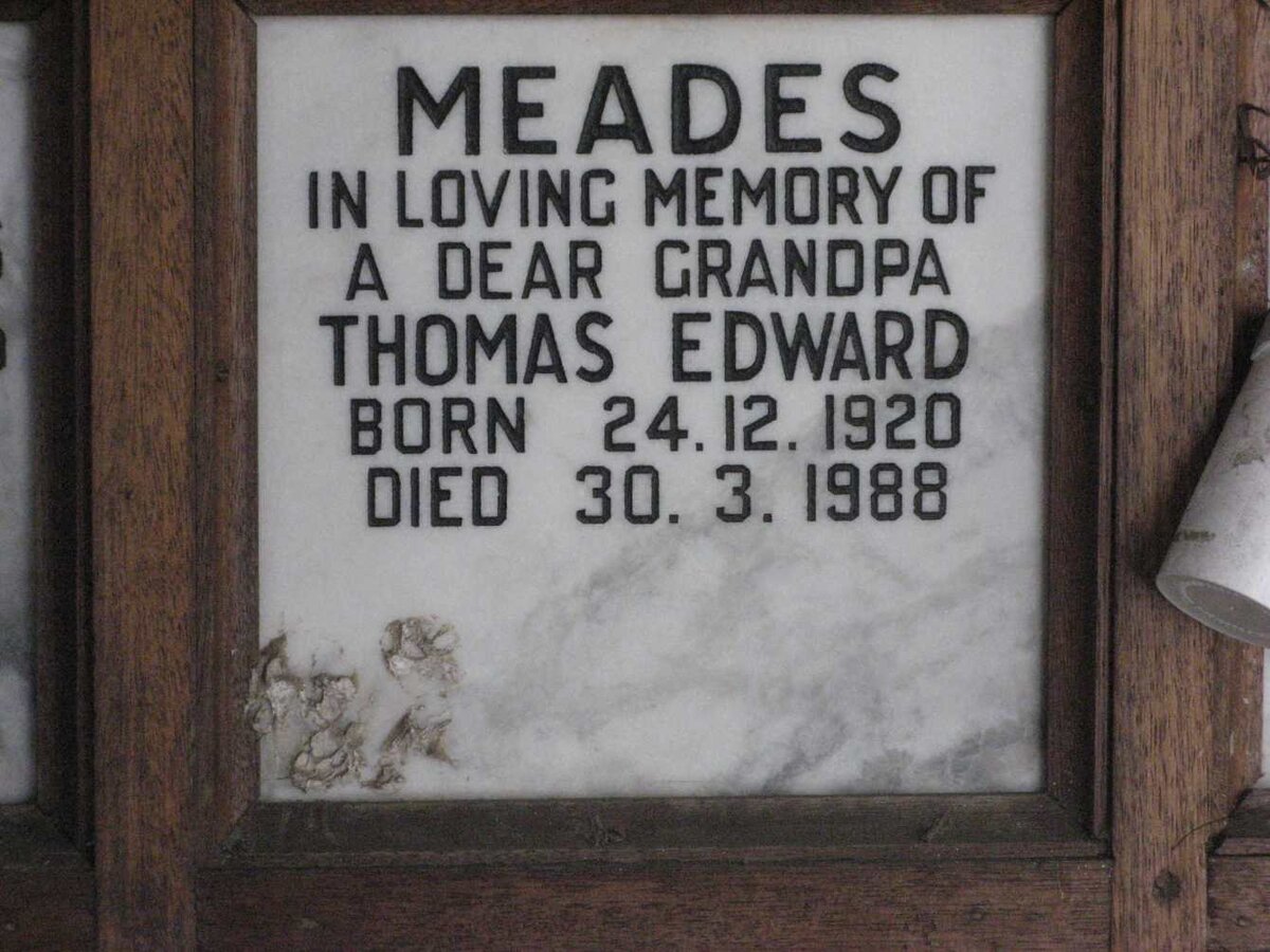 MEADES Thomas Edward 1920-1988