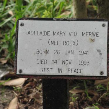 MERWE Adelaide Mary, v.d. nee ROUX 1941-1993