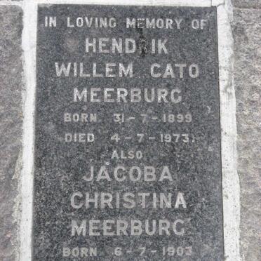MEERBURG Hendrik Willem Cato 1899-1973 &amp; Jacoba Christina 1903-1989