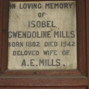 MILLS Isobel Gwendoline 1882-1942