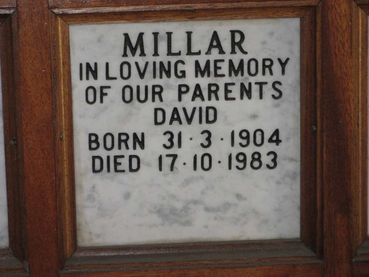 MILLAR David 1904-1983