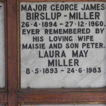 MILLER George James, BIRSLUP 1894-1960 &amp; Laura May 1893-1983