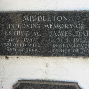MIDDELTON James Daly -1962 &amp; Esther M. -1954