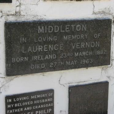 MIDDLETON Laurence Vernon 1882-1963