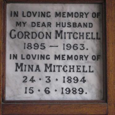 MITCHELL Gordon 1895-1963 &amp; Mina 1894-1989
