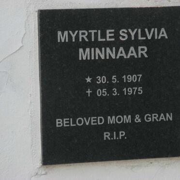 MINNAAR Myrtle Sylvia 1907-1975