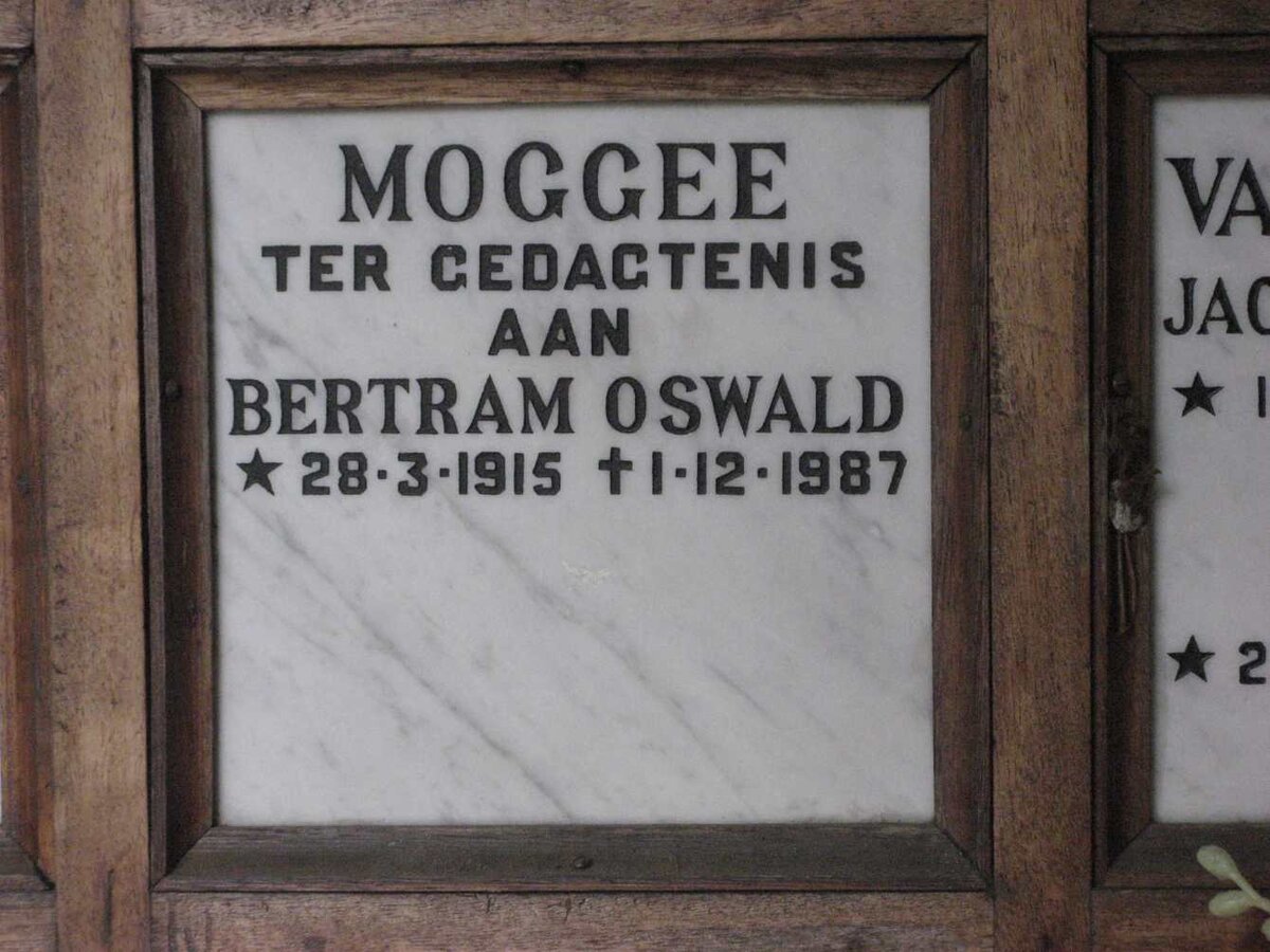 MOGGEE Bertram Oswald 1915-1987
