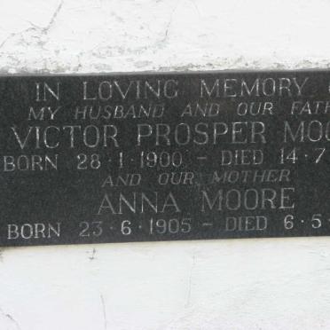 MOORE Victor Prosper 1900-1966 &amp; Anna 1905-1973