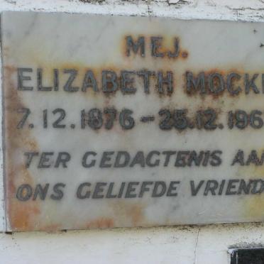 MOCKE Elizabeth 1876-1963