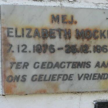 MOCKE Elizabeth 1876-1963