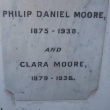 MOORE Philip Daniel 1875-1938 &amp; Clara 1879-1938