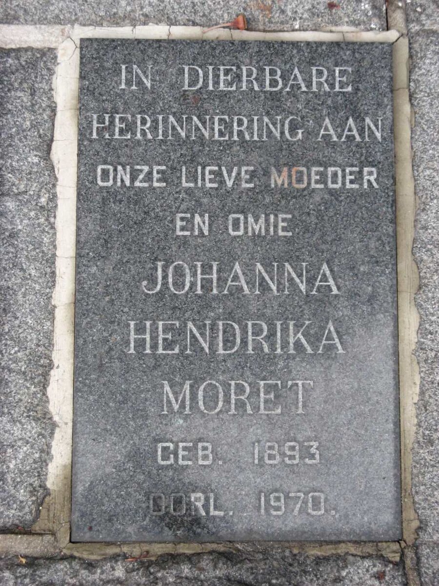 MORET Johanna Hendrika 1893-1970