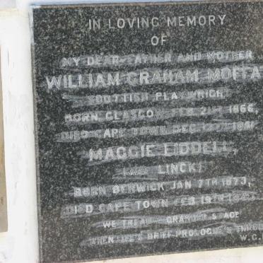 MOFFAT William Graham 1866-1951 Maggie Eiddell LINCK 1873-1943