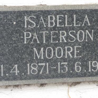 MOORE Isabella Paterson 1871-1959