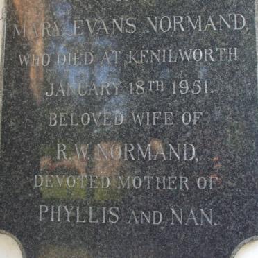 MORMAND Mary Evans -1951