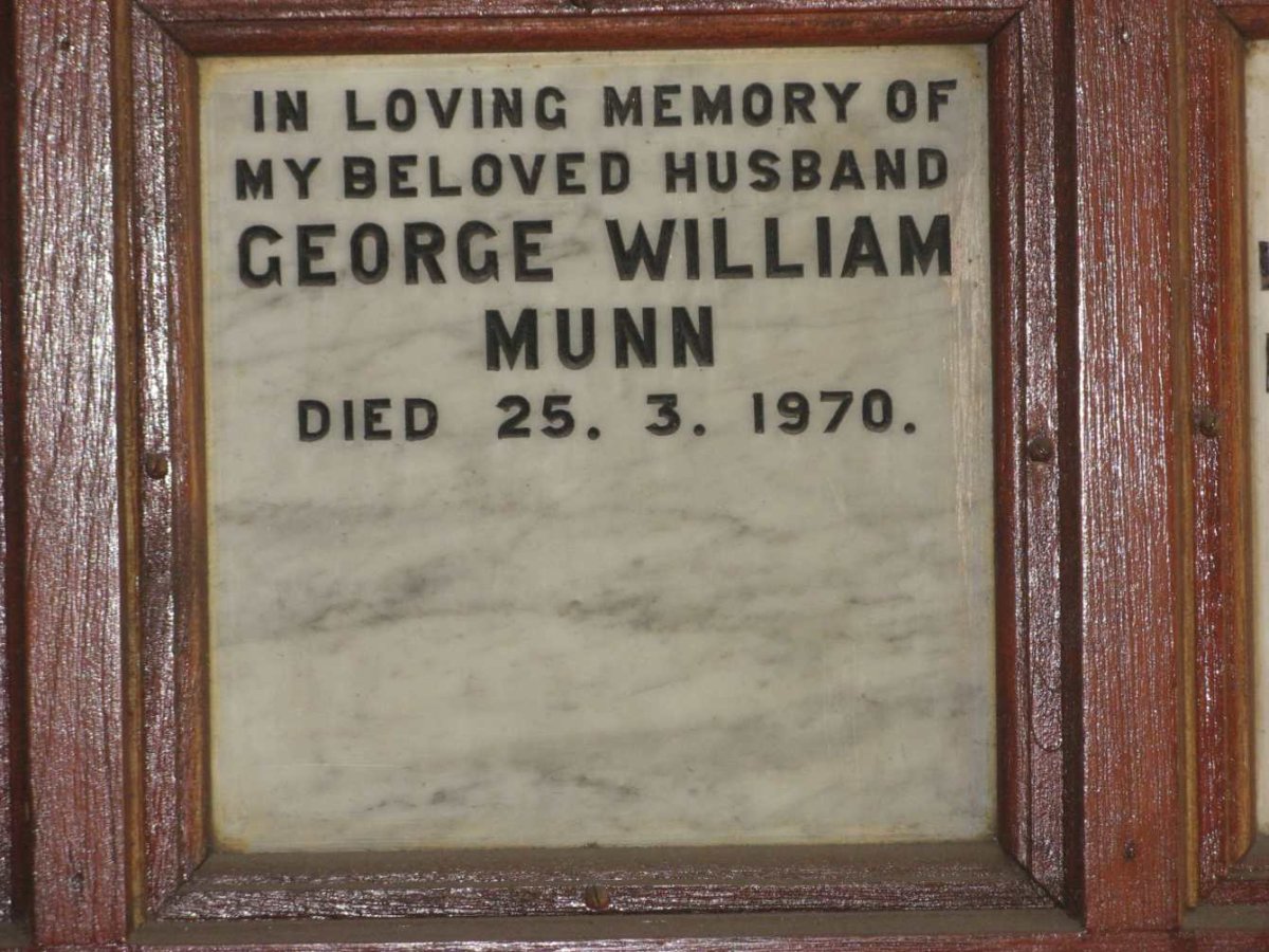 MUNN George William -1970