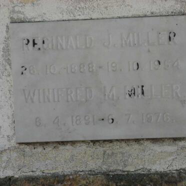 MULLER Reginald J. 1888-1954 &amp; Winifred M. 1891-1976