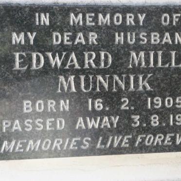 MUNNIK Edward Mills 1905-1975