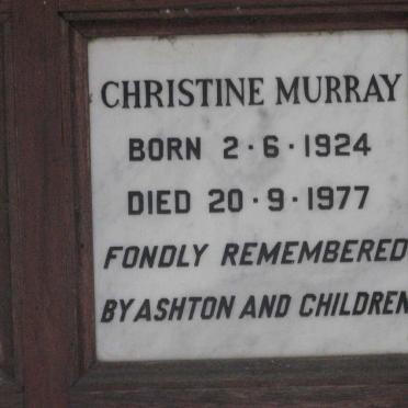 MURRAY Christine 1924-1977