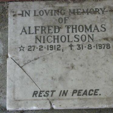 NICHOLSON Alfred Thomas 1912-1978