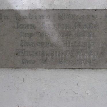 NASH John Allen -1939 &amp; Susanna Helena Wilhelmina -1951