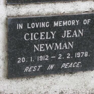 NEWMAN Cicely Jean 1912-1978