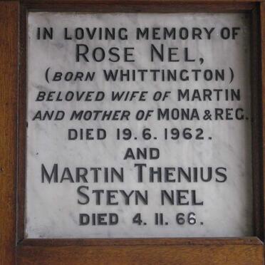 NEL Martin Thenius Steyn -1966 &amp; Rose WHITTINGTON -1962