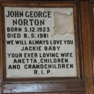 NORTON John George 1923-1981
