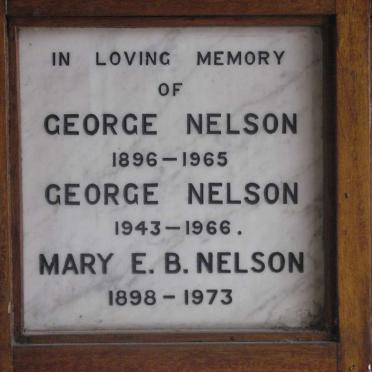 NELSON George 1896-1965 &amp; Mary E.B. 1898-1973 :: NELSON George 1943-1966
