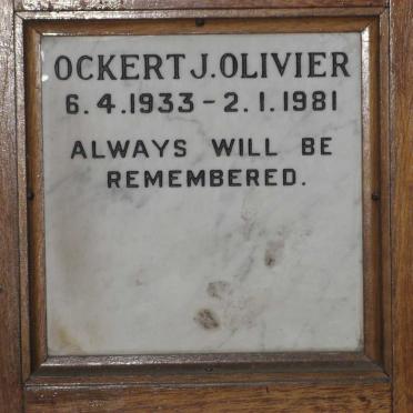 OLIVIER Ockert J. 1933-1981